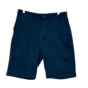 Billabong Carter Stretch Shorts Mens 32 Waist Navy Blue Black Chino‎ Casual